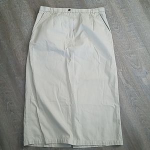 Talbots Long Tan Skirt size 18